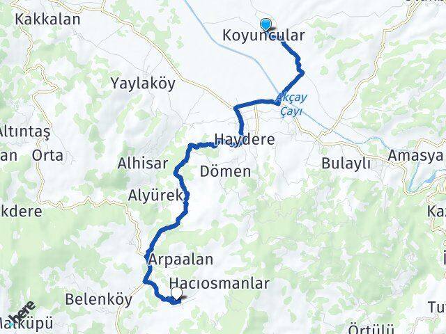 Koyuncular Yeşilçam Arası Kaç Km - Yol Tarifi