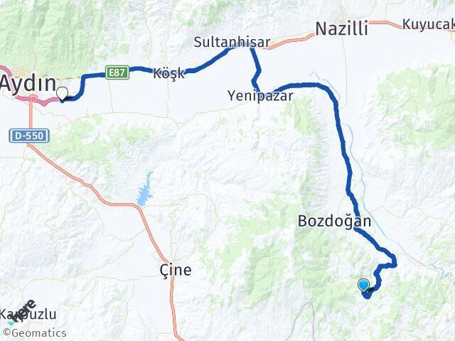 Örmepınar Aydın Çıldır Havalimanı Arası Kaç Km - Yol Tarifi
