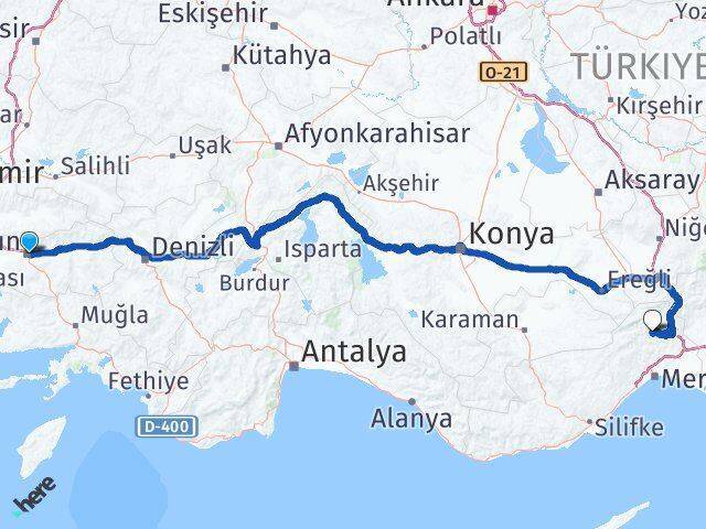 Aydın Çamlıyayla Arası Kaç Km - Yol Tarifi