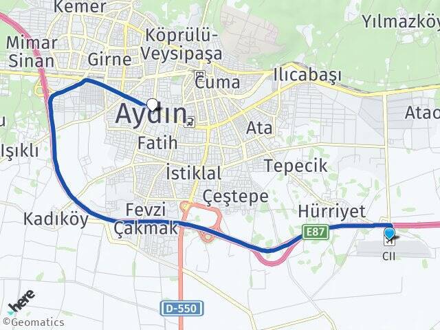 Aydın Çıldır Havalimanı Aydın Arası Kaç Km - Yol Tarifi