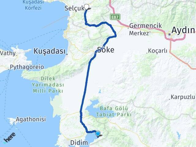 Akbük Selçuk Arası Kaç Km - Yol Tarifi