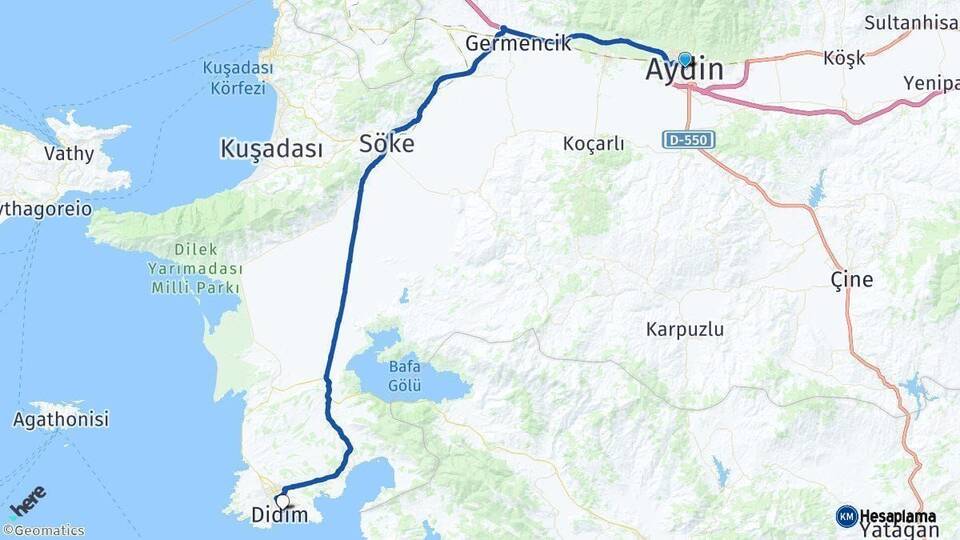 Aydın Didim Arası Kaç Km - Yol Haritası