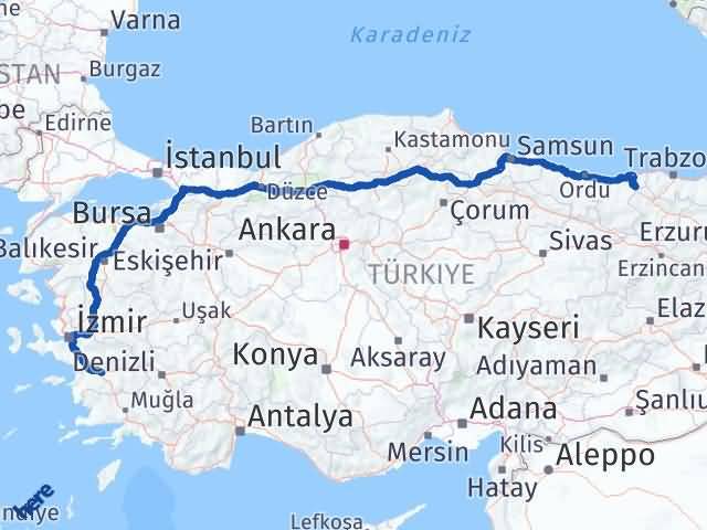 Aydın Doğankent Giresun Arası Kaç Km - Yol Haritası