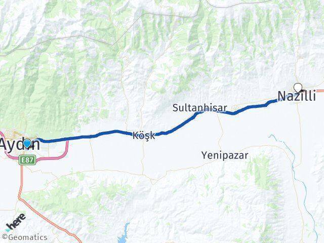 Adnan Menderes Nazilli Arası Kaç Km - Yol Tarifi