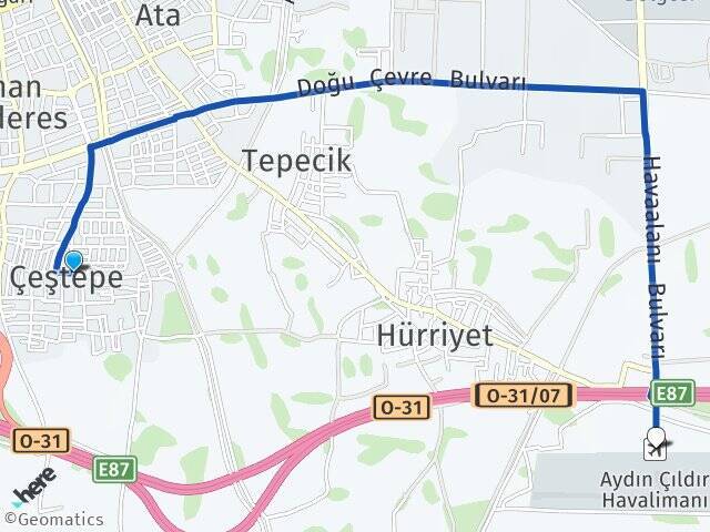 Çeştepe Aydın Çıldır Havalimanı Arası Kaç Km - Yol Tarifi