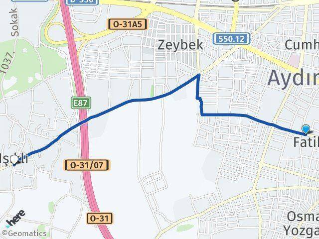 Fatih Işıklı Arası Kaç Km - Yol Tarifi