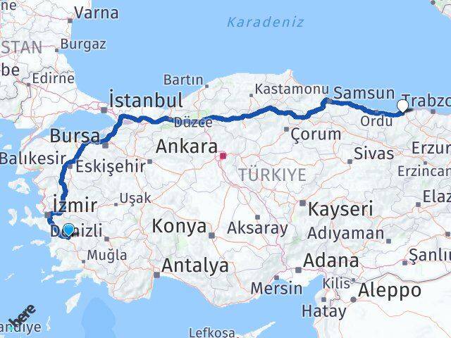 Aydın Espiye Giresun Arası Kaç Km - Yol Haritası