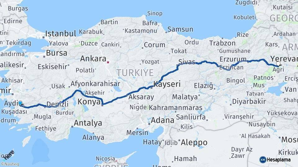 Germencik Ağrı Arası Kaç Km - Yol Tarifi