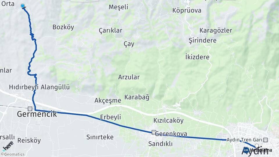 Çamköy Aydın Arası Kaç Km - Yol Tarifi