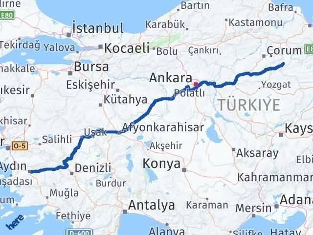 Aydın Göynücek Arası Kaç Km - Yol Tarifi