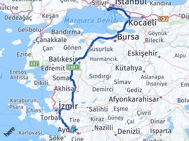Hamitler Aydın Üniversitesi Arası Kaç Km - Yol Tarifi