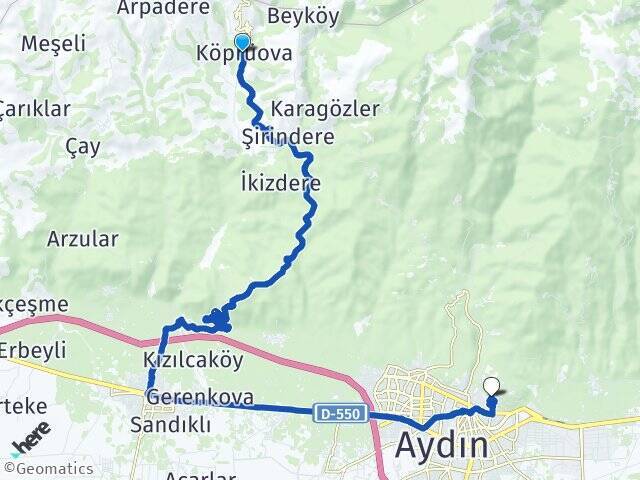 Köprüova Adnan Menderes Üniversitesi Arası Kaç Km - Yol Tarifi