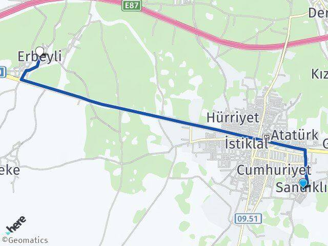 Sandıklı Erbeyli Arası Kaç Km - Yol Tarifi