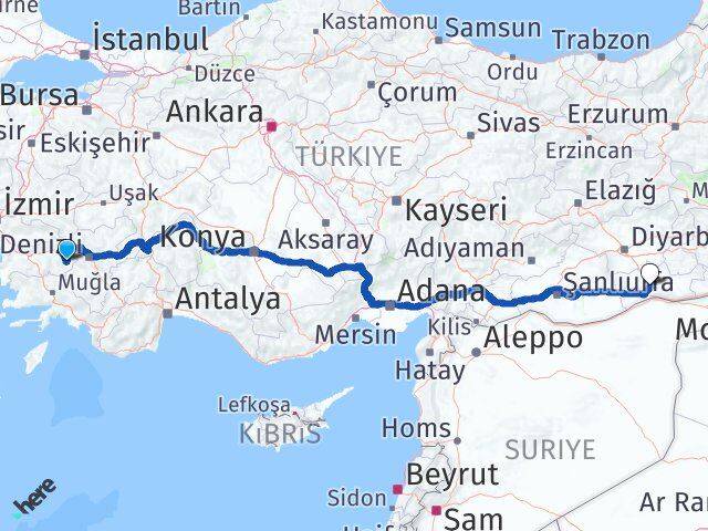 Aydın Karacasu Mardin Arası Kaç Km - Yol Haritası