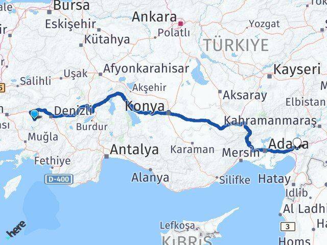 Aydın Karacasu Osmaniye Arası Kaç Km - Yol Haritası