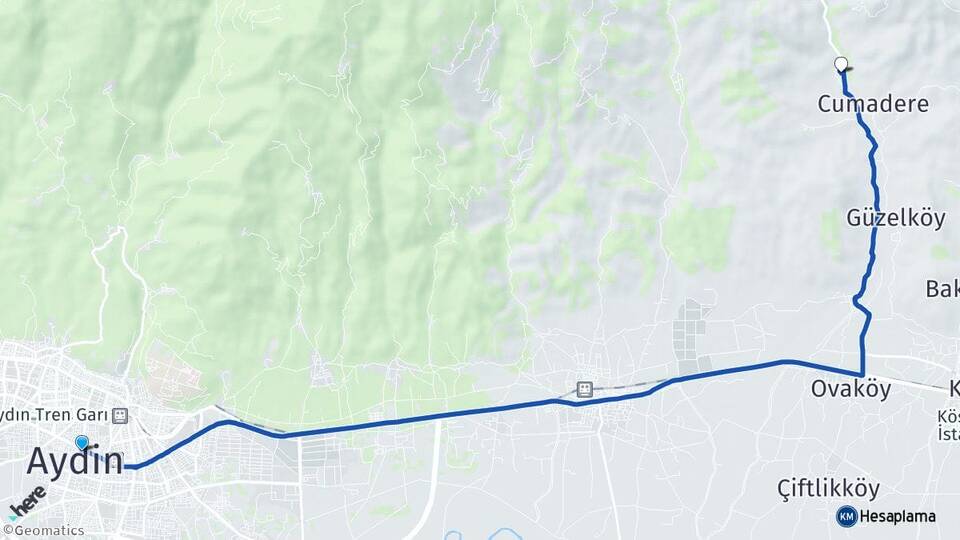 Aydın Koçak Köşk Arası Kaç Km - Yol Haritası