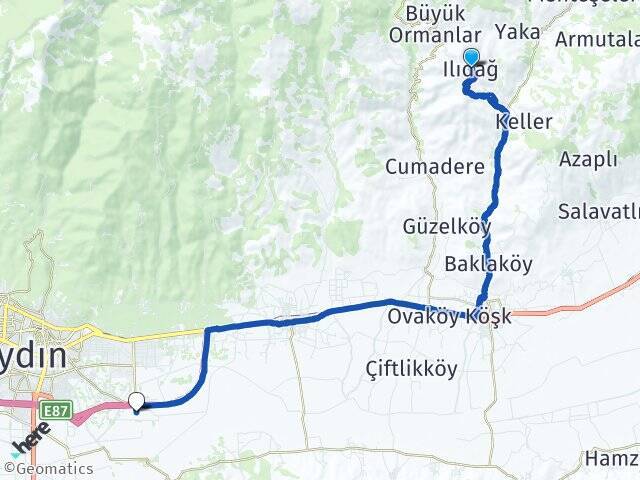 Ilıdağ Aydın Çıldır Havalimanı Arası Kaç Km - Yol Tarifi