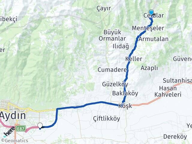 Sarıçam Aydın Çıldır Havalimanı Arası Kaç Km - Yol Tarifi