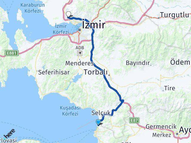 Bayraklıdede Çiğli Arası Kaç Km - Yol Tarifi