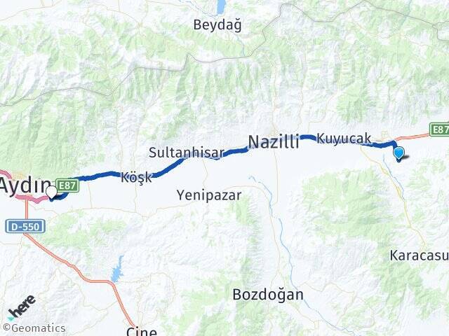 Azizabat Aydın Çıldır Havalimanı Arası Kaç Km - Yol Tarifi
