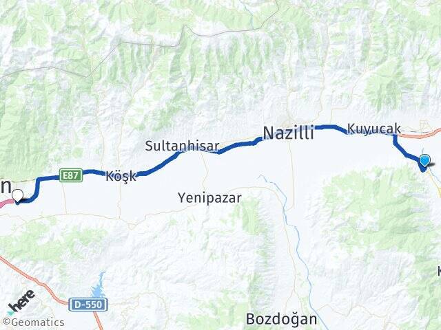 Başaran Aydın Çıldır Havalimanı Arası Kaç Km - Yol Tarifi