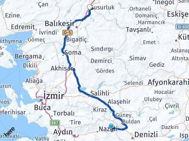 Kurtuluş Susurluk Arası Kaç Km - Yol Tarifi
