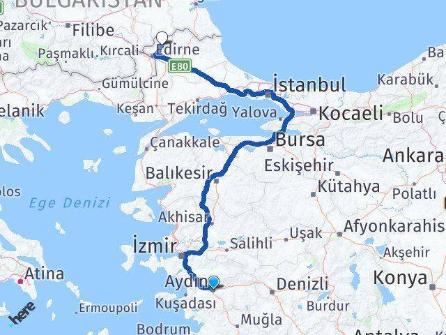 Aydın Lalapaşa Arası Kaç Km - Yol Tarifi