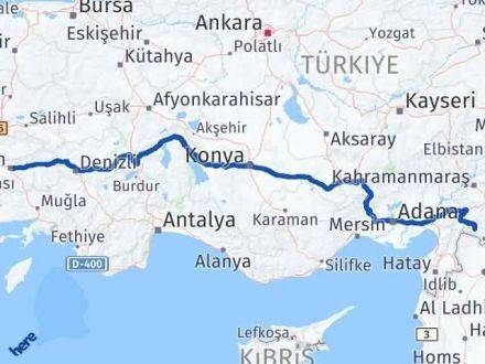 Aydın Musabeyli Kilis Arası Kaç Km - Yol Haritası