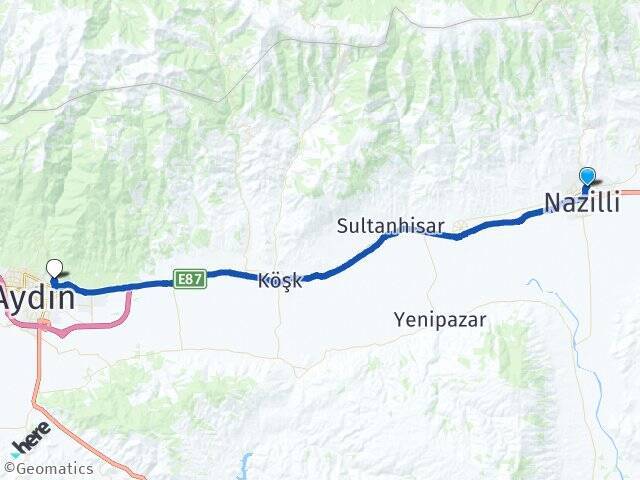 Altıntaş Adnan Menderes Üniversitesi Arası Kaç Km - Yol Tarifi