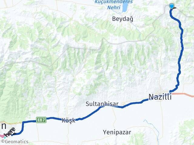 Derebaşı Aydın Çıldır Havalimanı Arası Kaç Km - Yol Tarifi