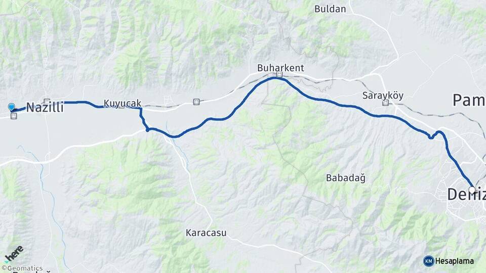 İsabeyli Denizli Arası Kaç Km - Yol Tarifi