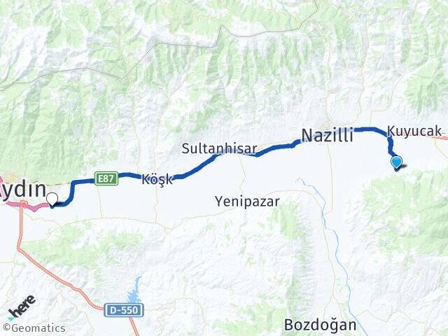 Pirlibey Aydın Çıldır Havalimanı Arası Kaç Km - Yol Tarifi