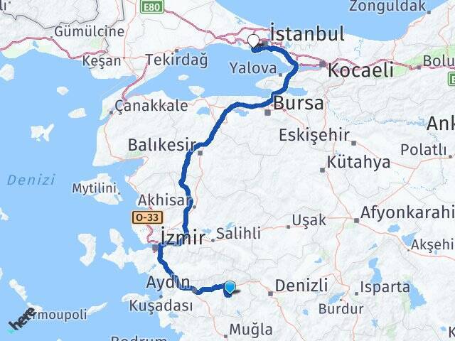Yellice Aydın Üniversitesi Arası Kaç Km - Yol Tarifi