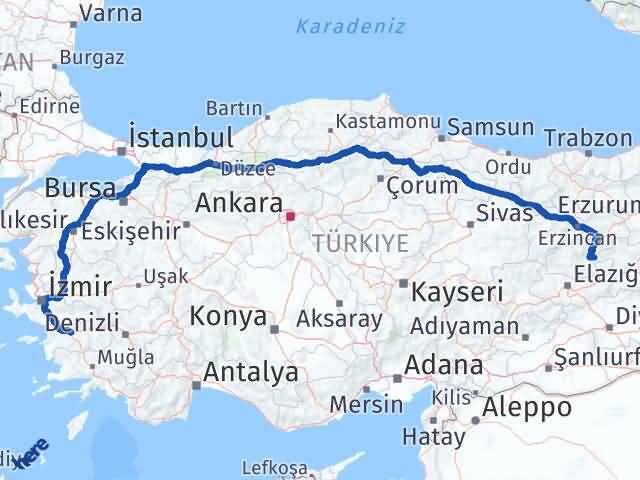 Aydın Nazımiye Tunceli Arası Kaç Km - Yol Haritası