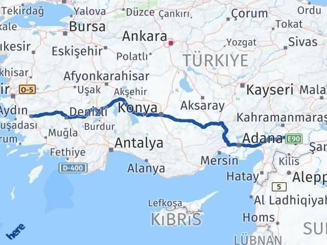 Aydın Şahinbey Gaziantep Arası Kaç Km - Yol Haritası