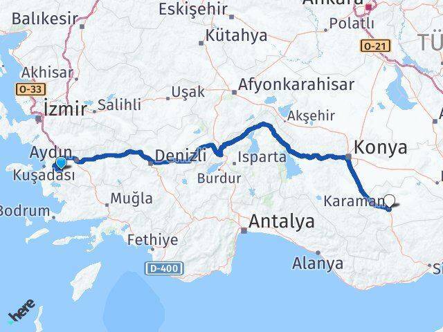 Bağarası Karaman Arası Kaç Km - Yol Tarifi