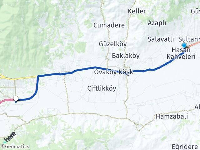 Kabaca Aydın Çıldır Havalimanı Arası Kaç Km - Yol Tarifi