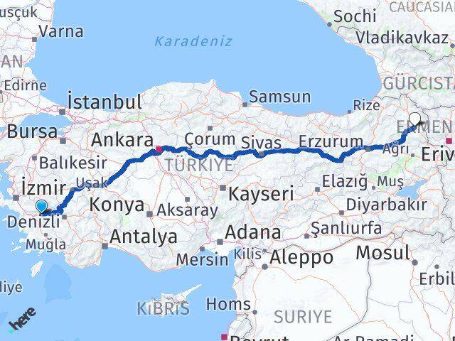 Aydın Sultanhisar Kars Arası Kaç Km - Yol Haritası