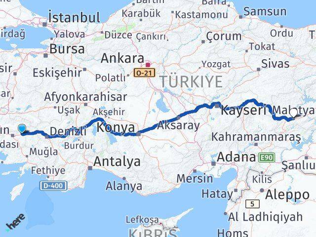Aydın Sultanhisar Malatya Arası Kaç Km - Yol Haritası