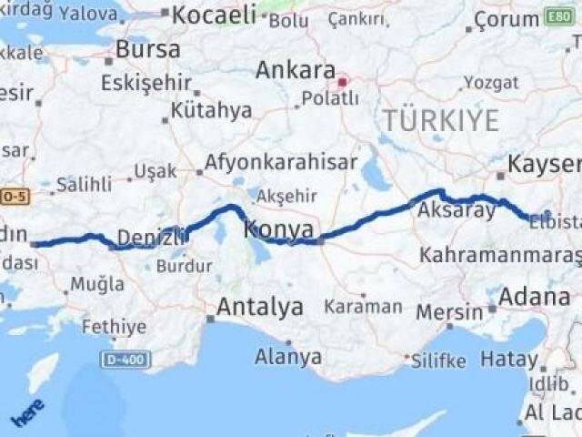 Aydın Tufanbeyli Adana Arası Kaç Km - Yol Haritası