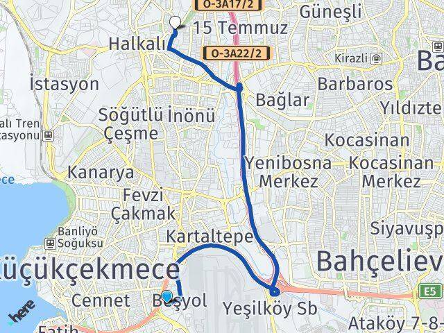 Aydın Üniversitesi Halkalı Arası Kaç Km - Yol Tarifi