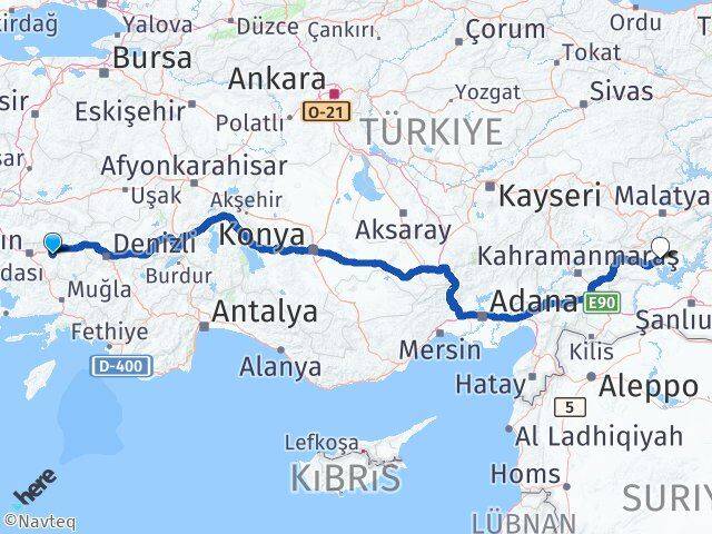 Aydın Yenipazar Adıyaman Arası Kaç Km - Yol Haritası