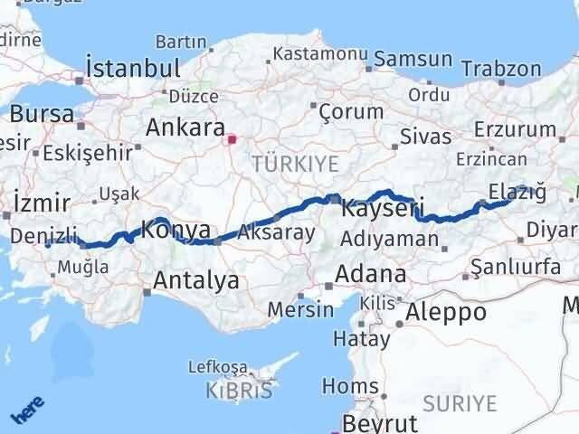 Aydın Yenipazar Bingöl Arası Kaç Km - Yol Haritası