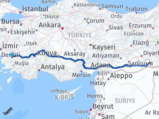 Aydın Yenipazar Mardin Arası Kaç Km - Yol Haritası
