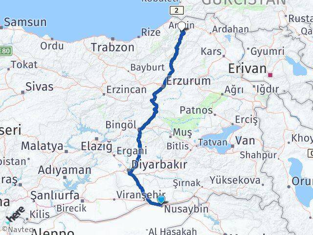 Aydinlar Tesisi Artvin Arası Kaç Km - Yol Tarifi
