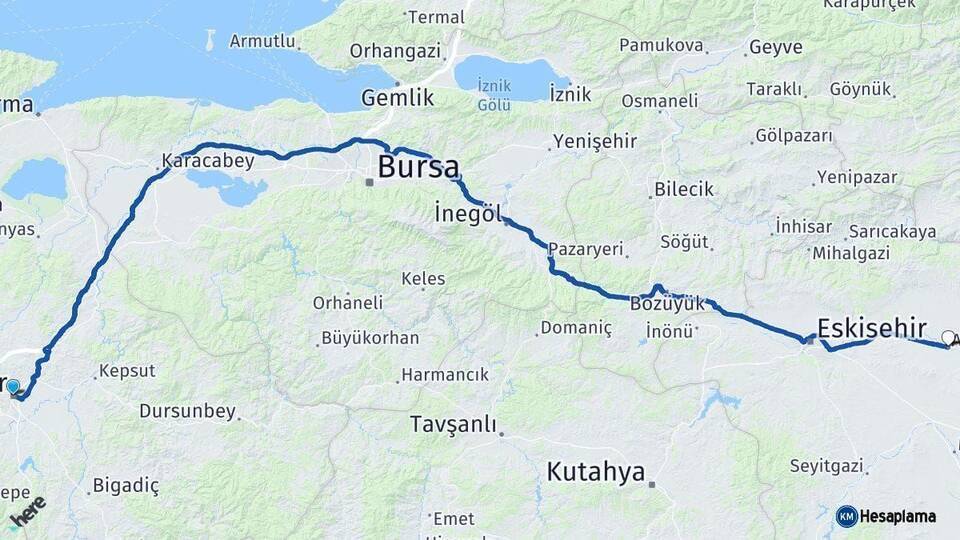 Balıkesir Alpu Arası Kaç Km - Yol Tarifi