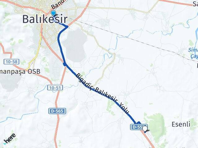 1.Gündoğan Balıkesir Üniversitesi Arası Kaç Km - Yol Tarifi