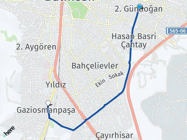 2.Gündoğan Gaziosmanpaşa Arası Kaç Km - Yol Tarifi