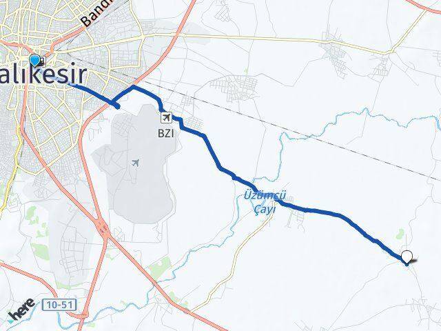 Balıkesir Altıeylül Aslıhan Altıeylül Arası Kaç Km - Yol Haritası