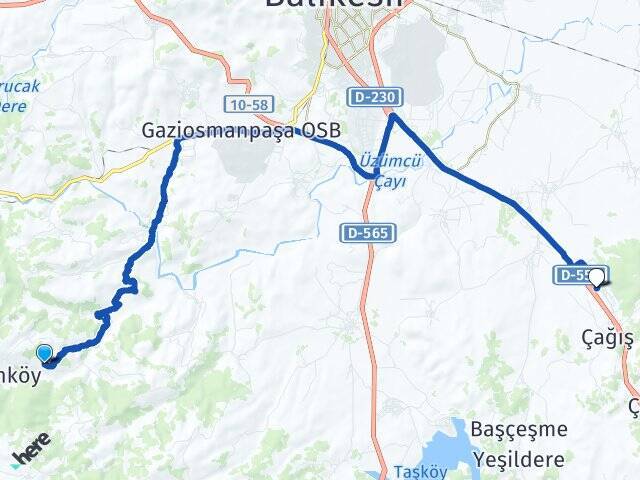 Bağalan Balıkesir Üniversitesi Arası Kaç Km - Yol Tarifi